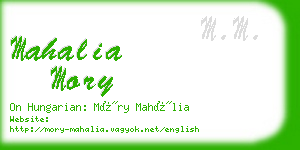mahalia mory business card